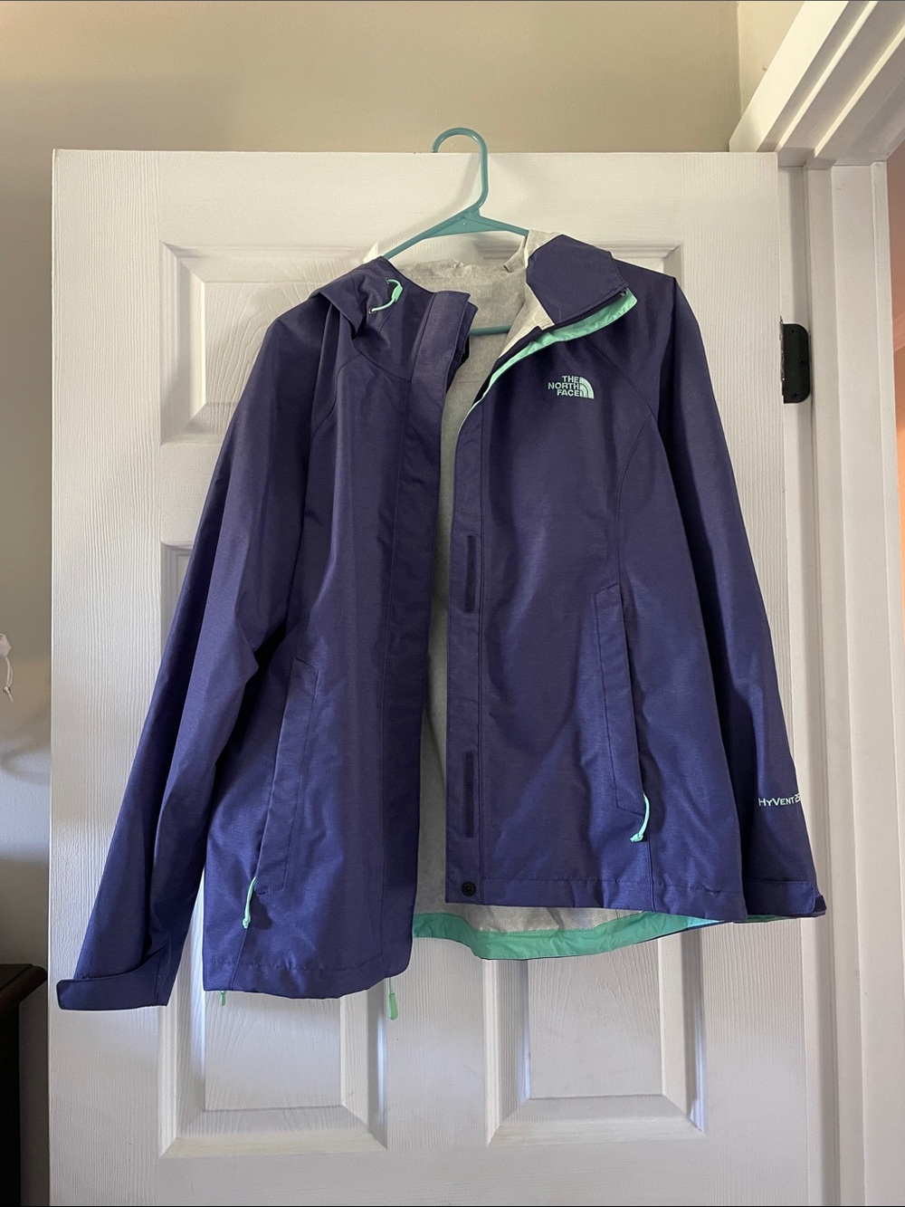 The North Face Women's Purple Rain Jacket with Mint Trim